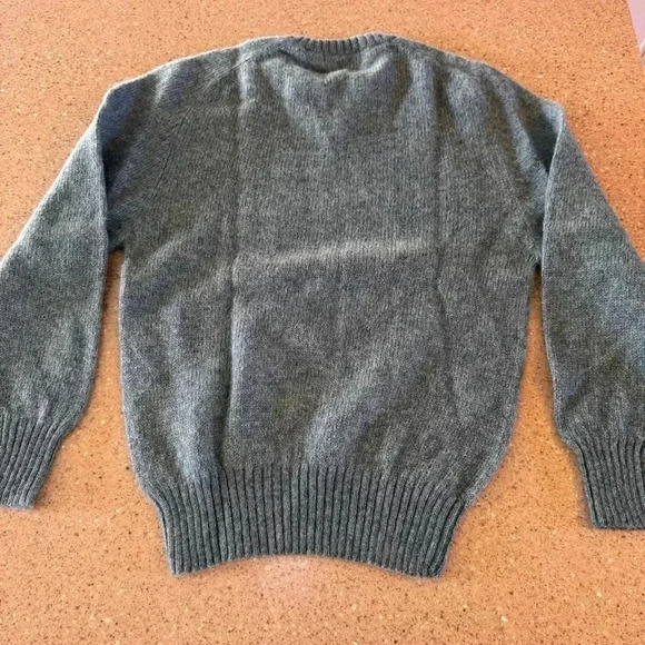 Stockbridge Sweater Mens Large Gray Wool Pullover V Neck - Picture 8 of 8